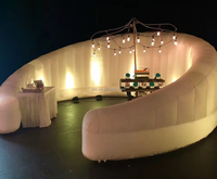 Tente gonflable commerciale en PVC blanc sur mesure Tongcai, dôme semi-circulaire pour exposition, DJ, igloo, imperméable, ignifuge