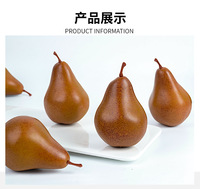 1 pièce Poire Artificielle Marron Réaliste, Faux Fruit Décoratif pour Cuisine, Fête, Maison, Ornement de Table