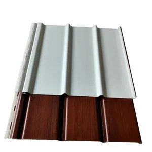 سقف خارجي مقاوم للماء وجدار زخرفي مخدد من الخشب PVC Soffit صناعي للمنزل الحديث