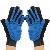Gants de toilettage pour animaux de compagnie pour chiens et chats-Imperméable et écologique pour salle de bain, poils longs et courts en silicone et polyester.