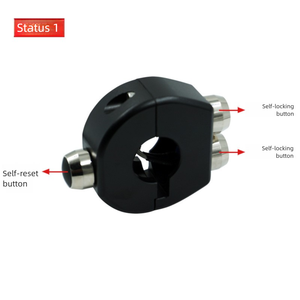 Interruptor Combinado Integrado CNC de 3 Botones para Manillar de Motocicleta Universal, Encendido de Faro, Bocina e Ignición con Retroiluminación LED - Product Image 2