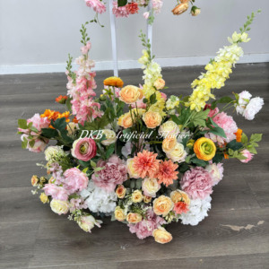 ขายดีนักวิ่งดอกไม้ประดิษฐ์ดอกไม้ประดิษฐ์ดอกไม้ประดิษฐ์ที่สวยงามประดับกลางโต๊ะสำหรับงานแต่งงาน - Product Image 1