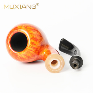 Muxiang Tobacco Pipe Bent Type Solid Wood Smoking Pipe With 3mm Filter For Men - Product Image 4