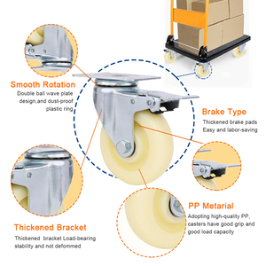 Hochwertiges Lenkrad 2,5/3/4/5 Zoll Heavy Duty Yellow PP Kunststoff rad Roller blade Caster - Product Image 5