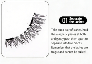 <span class=keywords><strong>Cils</strong></span> magnétiques synthétiques semi-faits à la main avec logo personnalisé, 2 aimants, faux <span class=keywords><strong>cils</strong></span> à haute magnetisme, 2 paires - Product Image 5