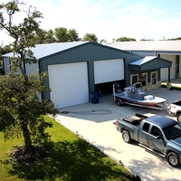 Garage préfabriqué en acier avec appartement et loft, stockage multifonction au-dessus