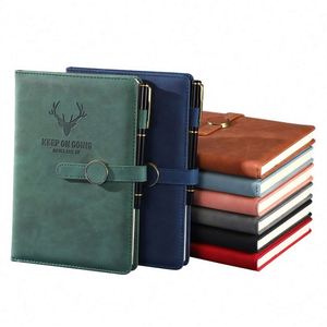 High Quality Custom A5 Leather Notebook 100 Sheets Hardcover with Magnetic Closure Cheap <b>Gift</b> - Product Image 1