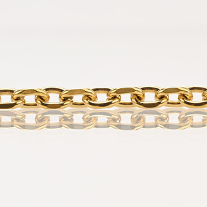 Chaîne à maillons biseautés Aceworks |   Chaîne en acier inoxydable plaqué or 18 carats à maillons facettés pour la fabrication de colliers et de bracelets DIY - Product Image 4