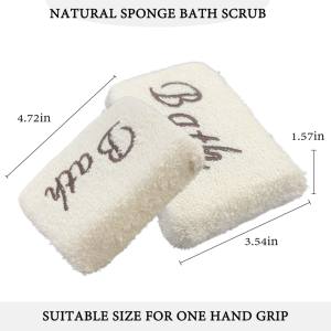 <span class=keywords><strong>Éponge</strong></span> de bain avec logo brodé personnalisé, applicateur de gommage doux pour le corps et le dos - Product Image 2
