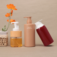 Bouteille en PET avec pompe pulvérisatrice pour savon liquide, nettoyant, shampoing, lotion, impression sérigraphique, logo personnalisé, 300 ml, 500 ml, vente en gros