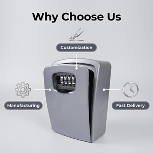 XL Black Grey Silver Color Large Capacity Storage Car <strong>Key</strong> FOB Safe <strong>Lock</strong> <strong>Box</strong> <strong>Key</strong> Lockbox <strong>for</strong> <strong>Outside</strong> Real Estate <strong>Box</strong> - Product Image 4