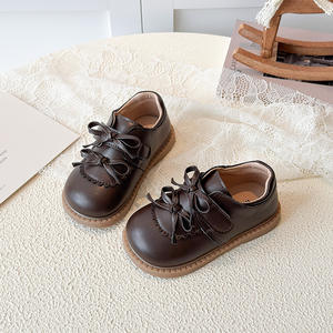 Chaussures montantes en PU pour enfants, collection Printemps-Automne 2026, chaussures de princesse <span class=keywords><strong>à</strong></span> double nœud et velcro pour filles - Product Image 3