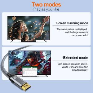 Filet de coton tressé 1.4 DP vers <span class=keywords><strong>HDMI</strong></span> 2.1 8K convertisseur de A337-3 adaptateur câble lecteur HDTV 8K pour moniteur projecteur - Product Image 6