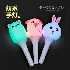Cute Cartoon Silicone Hand Light Rechargeable <b>Led</b> <b>Flashlight</b> For Kids Party Concert Cheer Props 15 Color Changing - Product Image 5