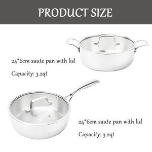 Ensemble de casseroles TIANXING, compatible lave-vaisselle et four, en acier inoxydable triple couche, fabrication allemande, de qualité supérieure, pour une cuisson luxueuse. - Product Image 4