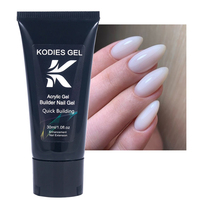 KODIES GEL 30g Gel Poly Nude pour Ongles, Résine Acrylique de Qualité Salon, Extension UV/LED, Gel de Construction Solide pour Manucure