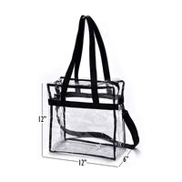 Maßgefertigte Stadion-zugelassene Transparente Tragetasche Einfache Sporttasche mit Reißverschluss Verstellbare Trageriemen Crossbody Messenger Schulterdesigns
