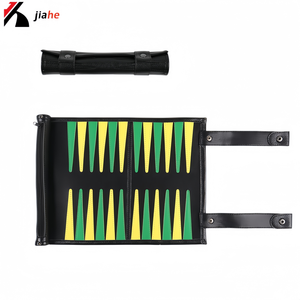 Backgammon <span class=keywords><strong>da</strong></span> Viaggio Arrotolabile, <span class=keywords><strong>Giochi</strong></span> <span class=keywords><strong>da</strong></span> Tavolo Portatili in Pelle PU, Set di Backgammon per Adulti - Product Image 1