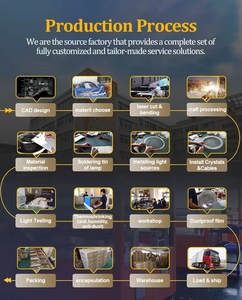 Özelleştirilmiş çift katmanlı kare kristal tavan lambası yatak odası oturma koridor aydınlatma mobilya Plafonnier - Product Image 6