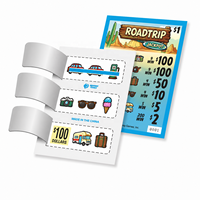 Billets à gratter personnalisés pour voyages, jeux à gratter à 3 fenêtres pour événements, collectes de fonds et promotions