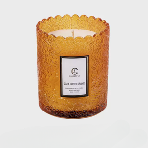 <span class=keywords><strong>Bougie</strong></span> parfumée en verre gaufré avec dentelle, best-seller transfrontalier, en cire de soja, pour l'aromathérapie, la relaxation, la décoration intérieure et comme cadeau de l'Aïd - Product Image 6