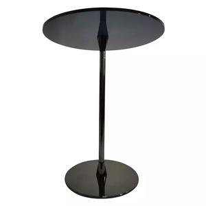 <span class=keywords><strong>Tavolino</strong></span> Contemporaneo in Acrilico Nero con Supporto in Acciaio, <span class=keywords><strong>Tavolino</strong></span> Laterale, Leggio in Acrilico, <span class=keywords><strong>Tavolino</strong></span> da Caffè <span class=keywords><strong>per</strong></span> Soggiorno e Negozio - Product Image 2