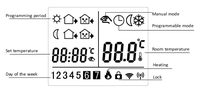 Thermostat intelligent WiFi programmable hebdomadaire moderne Telin AC819H pour chauffage au sol avec contrôle sans fil