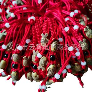 Pulsera de pareja de peces besándose, roja, tejida, retráctil, unisex, regalo, pulseras de moda con dijes, origen Yiwu - Product Image 5