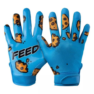 Gants de récepteur de football américain légers personnalisés série Feed Me gants de rugby antidérapants durables hommes adultes jeunes gants de sport - Product Image 2