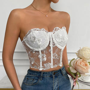 Penjualan laris Set Lingerie untuk wanita pakaian dalam wanita transparan Set Bra renda wanita <span class=keywords><strong>2</strong></span> potong pakaian seksi mewah intim bordir - Product Image 2