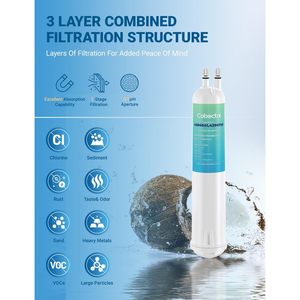 Filtre à eau de remplacement 4396841 Edr3rxd1 au charbon actif certifié NSF 42 pour utilisation dans les réfrigérateurs - Product Image 2