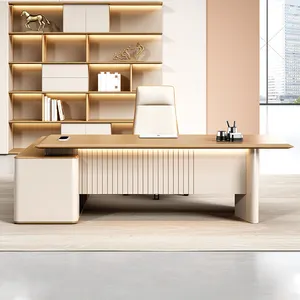 Luxury Ceo Boss Table And Chairs And Chairs L Shape Desk Office Director