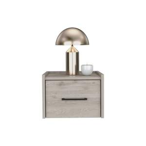 DB Yorktown Modern Light Gray <b>Floating</b> Nightstand Solid Pine Wood Handy <b>Drawer</b> Surface Space-Saving Design for Apartment Use - Product Image 5