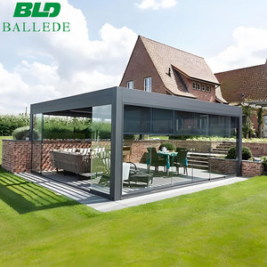 Pérgola Bioclimática de <span class=keywords><strong>Aluminio</strong></span> Motorizada con Techo de Celosía, Moderna, Impermeable, para Jardín, Tipo Gazebo - <span class=keywords><strong>Precio</strong></span> - Product Image 2