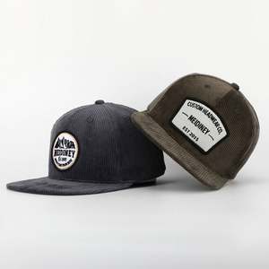 Casquette Snapback Unisexe Personnalisée 6 Panneaux en Velours Côtelé avec Logo Brodé de Haute Qualité, Visière Plate, Style Hip Hop – Grande Vente - Product Image 1