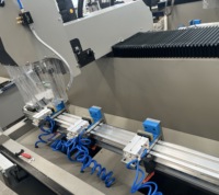 Machine de perçage et de fraisage CNC à double tête pour profilés aluminium, pour fenêtres et portes, avec localisation précise, faible bruit et alarme de panne