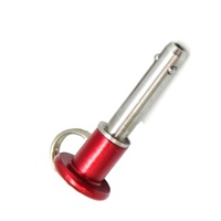 Manufacturer Custom CNC Machined Ball Lock Pins Red Anodized Shoulder Aluminum Quick Release Pin