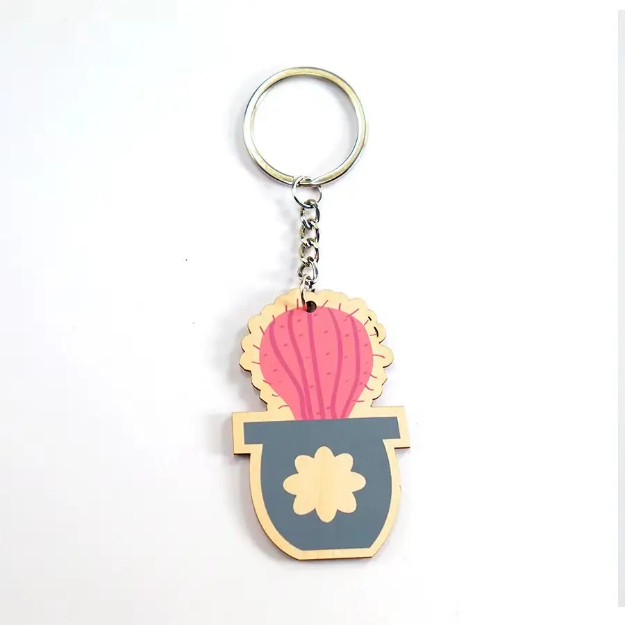 DAQIDO Factory Price Custom Key Ring Blank Keychains Various Shaped Sublimation Keychain In Bulk Wood Keychain