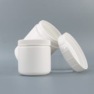 Customized White HDPE <b>Plastic</b> Protein Supplement Storage Container Empty <b>Jars</b> for Protein Powder Packaging with Screw Cap - Product Image 1