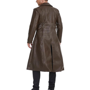 Nouveau manteau en cuir tendance, qualité supérieure, meilleur matériau, fabriqué au Pakistan, prix de gros, manteau long en cuir pour homme - Product Image 4