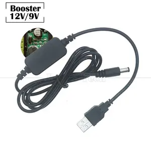 High Power Usb Naar Dc 5.5X2.1Mm Jack 12V 9V Output Booster Converter Adapter Kabel Voor Wifi Router Modem Led Strip Gps