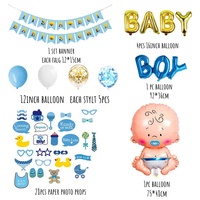 Kit de fournitures pour fête d'anniversaire de nouveau-né « C'est un garçon » bleu, prix d'usine Nicro, accessoires photo pour baby shower, décoration de révélation du sexe