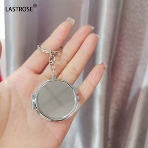 Portable Metal Double-sided Folding <b>Mirror</b> Keychain Portable Two-side Folding <b>Mirror</b> Cosmetic Compact <b>Mirror</b> Keychain - Product Image 5