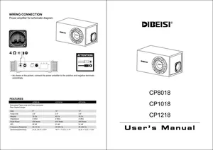 DIBEISI ممر الموجة مربع نظام سماعات سيارة 12 بوصة سيارة صندوق مضخم للصوت 10 بوصة ل سيارة CP8018