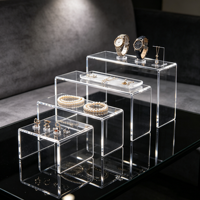 Présentoirs en acrylique transparents en forme de U, supports de table transparents pour objets de collection, bijoux, cosmétiques, vente en gros, personnalisables