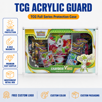 Étui de présentation pour cartes TCG Shaymin Vsttar en acrylique avec couvercle magnétique, protection UV à 99 %, vente en gros, logo personnalisé