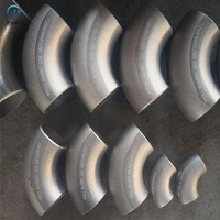 Elbow LR 90 Derajat Baja Karbon GOST 17375 St20 DN200 SCH40 1.5D Butt Weld untuk Pabrik Uap Kogenerasi