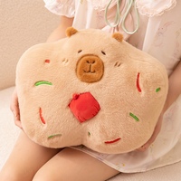 Coussin en peluche Capybara en forme de biscuit, mignon ornement de chambre, coussin rembourré doux et moelleux, coussin de canapé pour cadeau