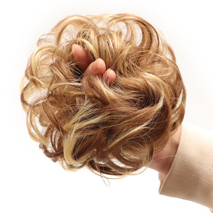 Anneau à cheveux en caoutchouc pour extensions, perruques, chignons et coiffures bouclées, en fibre haute température, style bourgeon de fleur - Product Image 5