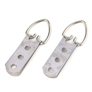 Stainless Steel Three Hole Hanging Ring Wall <b>Mount</b> Picture <b>Frame</b> Hardware Accessory Rectangular Single Hook 5-10kg Load Capacity - Product Image 3